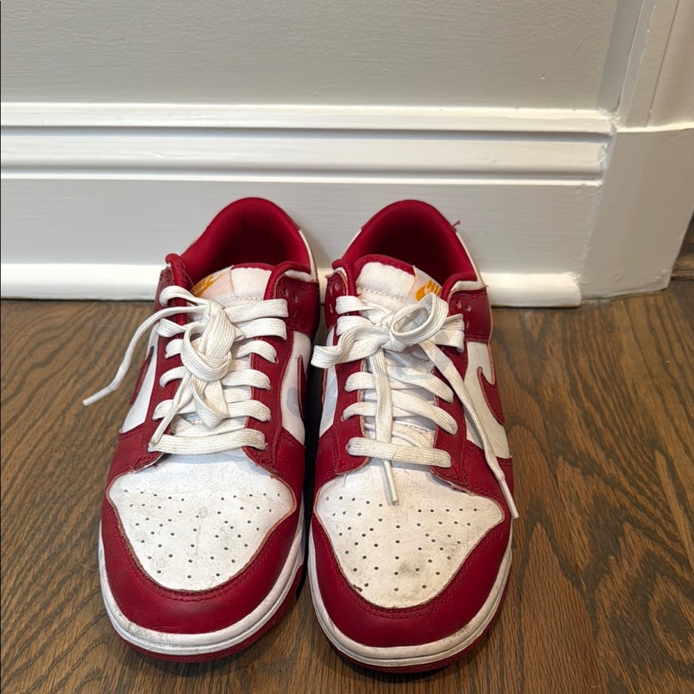 Red and White Sneakers